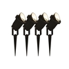 Edit Bush Garden Spotlight - Black - Set of 4