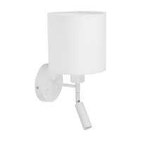 Edit Cabin Wall Light with LED Reading Light - White