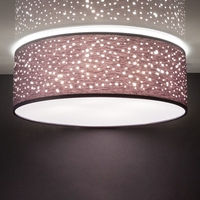 Edit Caren Flush Ceiling Light - Grey
