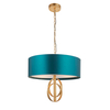 Edit Carlton Ceiling Pendant Light - Antique Gold & Teal