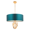 Edit Carlton Large Ceiling Pendant Light - Antique Gold & Teal