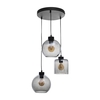 Edit Cask 3 Light Glass Cascade Ceiling Pendant - Graphite