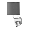 Edit Chalet Wall Light with LED Reading Light - Graphite & Chrome