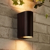Edit Chile Outdoor Up & Down Wall Light - Antique Brown