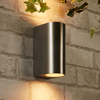 Edit Chile Outdoor Up & Down Wall Light - Brushed Aluminium