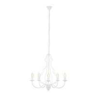 Edit Classic 5 Light Chandelier - White