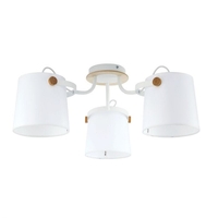 Edit Clik 3 Arm Semi-Flush Ceiling Light - White
