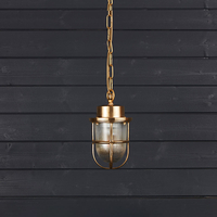 Edit Coastal Bell Outdoor Pendant Porch Lantern - Brass
