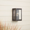 Edit Coastal Cabin Half Lantern Outdoor Wall Light - Oxidised Black