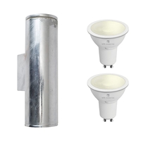 Edit Coastal Pimlico 5.5W Warm White LED Smart WiFi Outdoor Up & Down Wall Light - Galvanised Steel