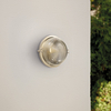 Edit Coastal Shell Outdoor Flush Wall Light - Matt Nickel