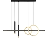 Edit Combo LED Bar Ceiling Pendant Light - Black & Gold