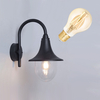 Edit Crook 6.5W Warm White LED Smart WiFi Outdoor Lantern Wall Light - Black