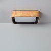 Edit Dari Square 15W White Selectable LED Flush Ceiling Light - Black & Wood