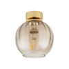 Edit Devi Glass Flush Ceiling Light - Amber