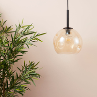 Edit Dimple Glass Ceiling Pendant Light - Amber