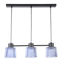 Edit Dusk Glass 3 Light Bar Ceiling Pendant - Black