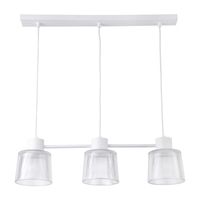 Edit Dusk Glass 3 Light Bar Ceiling Pendant - White