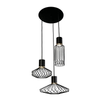 Edit Edge 3 Light Cascade Ceiling Pendant - Black