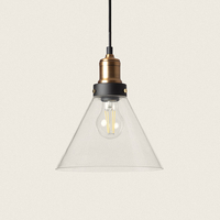 Edit Factory Glass Ceiling Pendant Light - Antique Brass