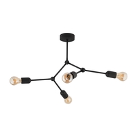 Edit Fantasy 4 Arm Semi-Flush Ceiling Light - Black
