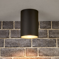 Edit Fog Outdoor Flush Ceiling Light - Dark Grey