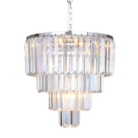 Edit Grand Glass Chandelier - Chrome