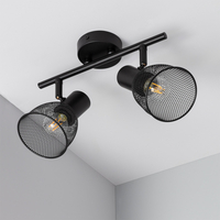 Edit Grid 2 Light Ceiling Spotlight Bar - Black