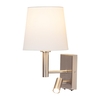 Edit Harvey Wall Light with LED Reading Light - Satin Chrome