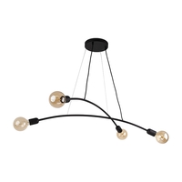 Edit Helix 4 Light Ceiling Pendant - Black