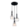 Edit Hirst 3 Light Glass Cascade Ceiling Pendant - Pewter