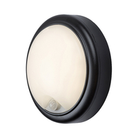 Edit Hitura LED 15W Cool White Round Bulkhead with PIR Sensor - Black