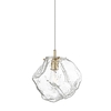 Edit Ice Glass Ceiling Pendant Light - Matt Gold