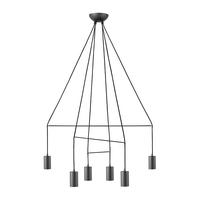 Edit Imbria 6 Arm Ceiling Pendant Light - Black