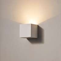 Edit Jazz 80 LED Plaster Wall Light - Satin White