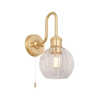 Edit Kingly Bathroom Wall Light - Satin Brass
