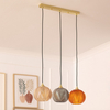 Edit Klimt 3 Light Glass Bar Ceiling Pendant - Multi Colour