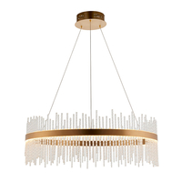 Edit Langham Glass LED Chandelier - Brushed Gold