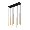 Edit Laser 10 Light Bar Ceiling Pendant - Black & Gold
