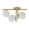 Edit Link 3 Light Flush Ceiling Light - Gold & White