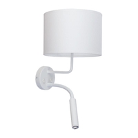 Edit Lodge Wall Light with Reading Light - White