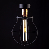 Edit Manufacture Semi-Flush Ceiling Light - Black and Copper