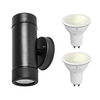 Edit Marina 5.5W Warm White LED Smart WiFi Coastal Outdoor Up & Down 2 Wall Light - Black