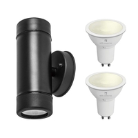 Edit Marina 5.5W Warm White LED Smart WiFi Coastal Outdoor Up & Down 2 Wall Light - Black