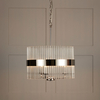 Edit Mia 3 Arm Glass Ceiling Pendant Light - Satin Nickel