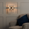 Edit Mia Glass Flush Wall Light - Polished Nickel