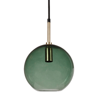 Edit Milla Glass Ceiling Pendant Light with Plug - Green
