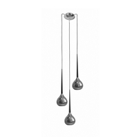Edit Milton 3 Light Glass Cluster Ceiling Pendant - Smoked