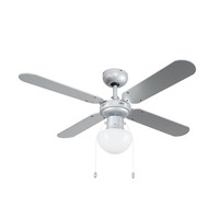 Edit Mirage Ceiling Fan with Light - Black & Silver