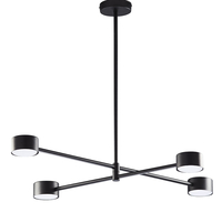 Edit Mobile 4 Light Multi Arm Pendant Light - Black